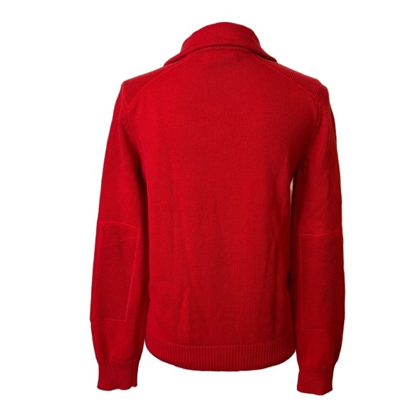 Lauren Ralph Lauren Active Red Cotton Quarter Zip Knit Sweater Women's Small - Picture 4 of 12